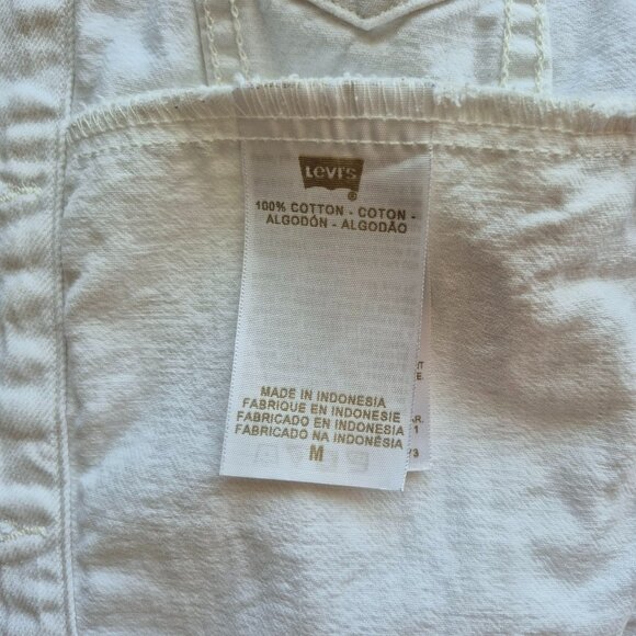 Levi's  Original Trucker Jacket White Medium - Picture 9 of 16